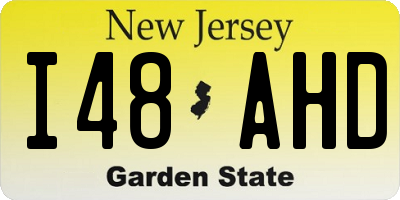 NJ license plate I48AHD