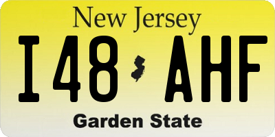 NJ license plate I48AHF