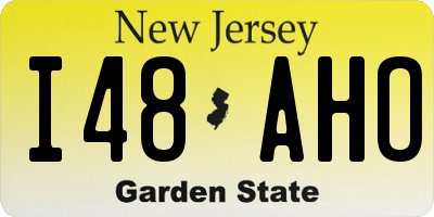 NJ license plate I48AHO