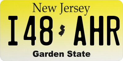 NJ license plate I48AHR