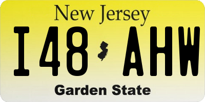 NJ license plate I48AHW