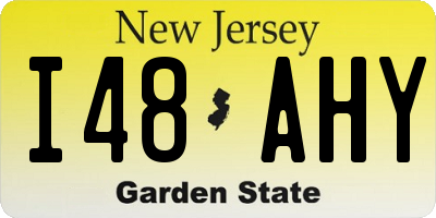 NJ license plate I48AHY
