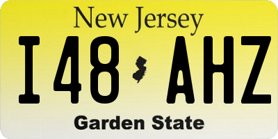NJ license plate I48AHZ