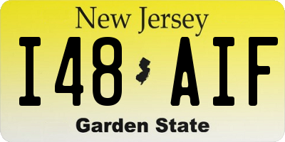NJ license plate I48AIF