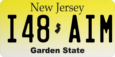 NJ license plate I48AIM