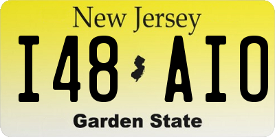 NJ license plate I48AIO