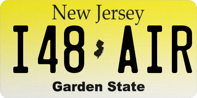 NJ license plate I48AIR