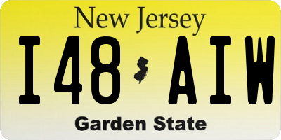 NJ license plate I48AIW