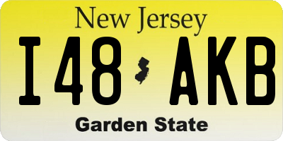 NJ license plate I48AKB