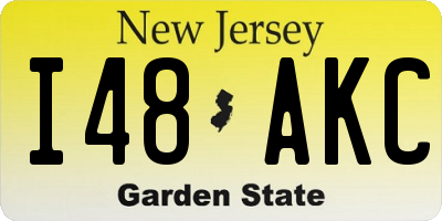 NJ license plate I48AKC
