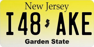NJ license plate I48AKE