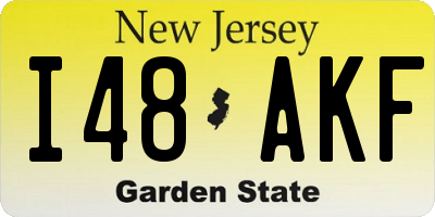 NJ license plate I48AKF