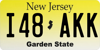 NJ license plate I48AKK