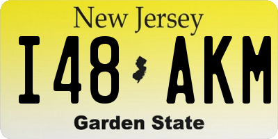 NJ license plate I48AKM