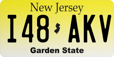 NJ license plate I48AKV
