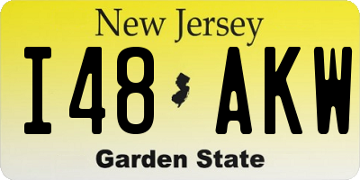 NJ license plate I48AKW