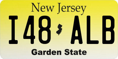 NJ license plate I48ALB
