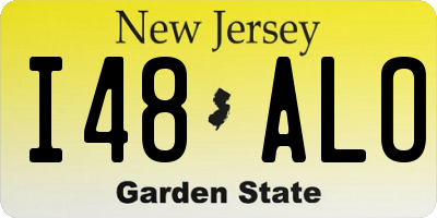 NJ license plate I48ALO