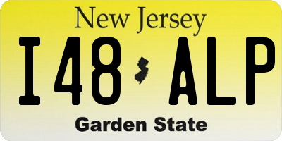 NJ license plate I48ALP