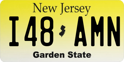 NJ license plate I48AMN