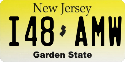 NJ license plate I48AMW