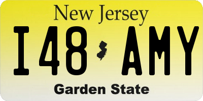 NJ license plate I48AMY