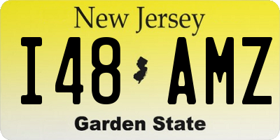 NJ license plate I48AMZ