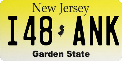 NJ license plate I48ANK