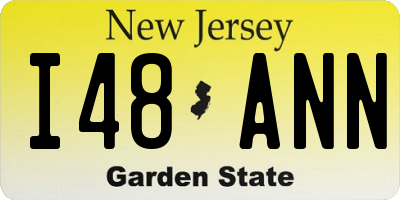 NJ license plate I48ANN