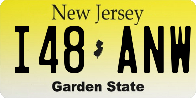 NJ license plate I48ANW