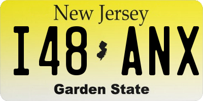 NJ license plate I48ANX