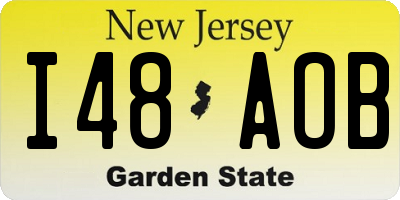 NJ license plate I48AOB