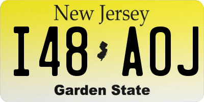 NJ license plate I48AOJ
