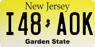 NJ license plate I48AOK