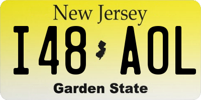 NJ license plate I48AOL
