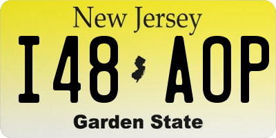 NJ license plate I48AOP