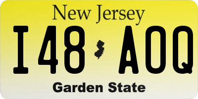 NJ license plate I48AOQ