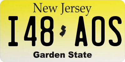 NJ license plate I48AOS