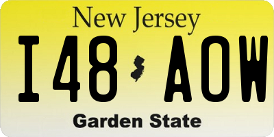NJ license plate I48AOW