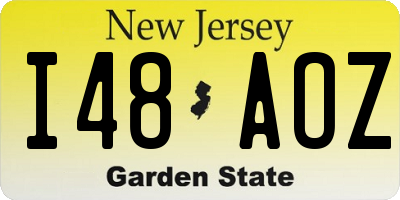 NJ license plate I48AOZ