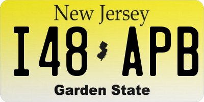 NJ license plate I48APB