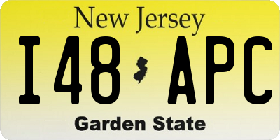 NJ license plate I48APC