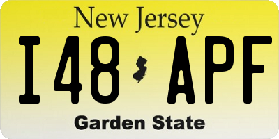 NJ license plate I48APF