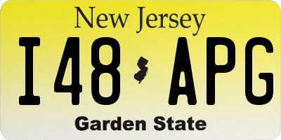 NJ license plate I48APG