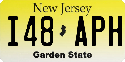 NJ license plate I48APH