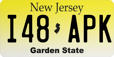 NJ license plate I48APK