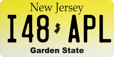 NJ license plate I48APL