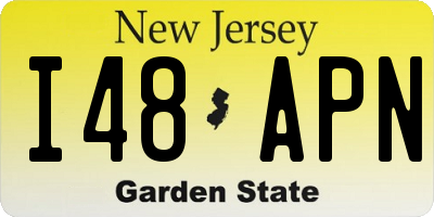 NJ license plate I48APN