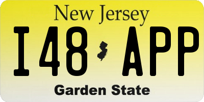 NJ license plate I48APP