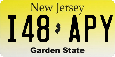 NJ license plate I48APY